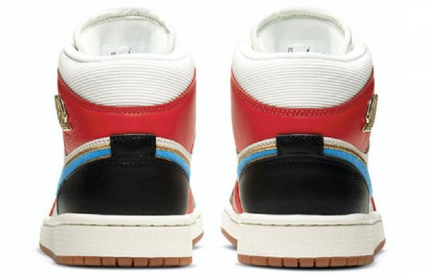 Nike Air Jordan 1 Mid Tops Se Retro Basketball Shoes Dame Multicolor