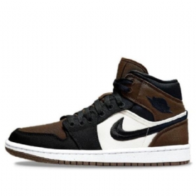 Nike Air Jordan 1 Mid Tops Se Retro Basketball Shoes Dame Olivengrønne
