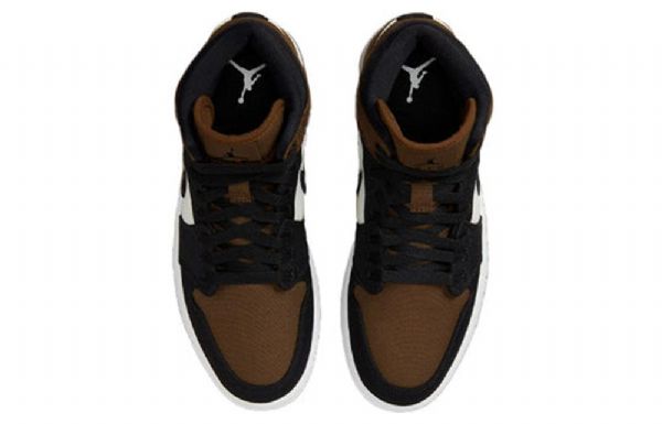 Nike Air Jordan 1 Mid Tops Se Retro Basketball Shoes Dame Olivengrønne