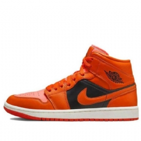 Nike Air Jordan 1 Mid Tops Se Retro Basketball Shoes Dame Oransje