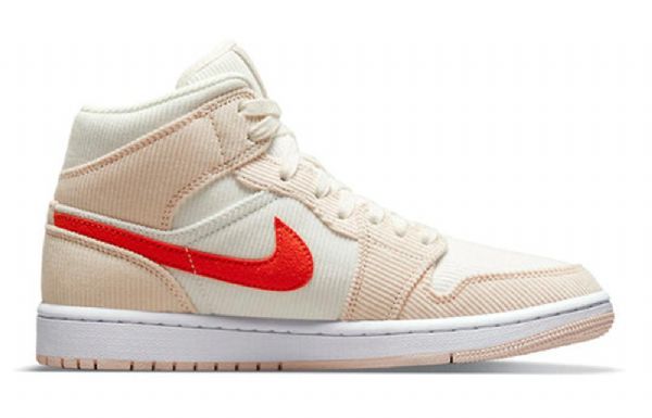 Nike Air Jordan 1 Mid Tops Se Retro Basketball Shoes Dame Rosa