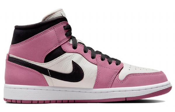 Nike Air Jordan 1 Mid Tops Se Retro Basketball Shoes Dame Rosa