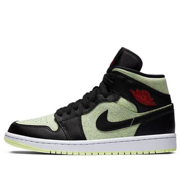 Nike Air Jordan 1 Mid Tops Se Retro Basketball Shoes Dame Svarte