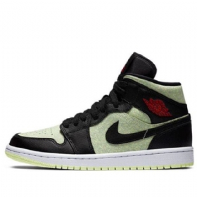 Nike Air Jordan 1 Mid Tops Se Retro Basketball Shoes Dame Svarte