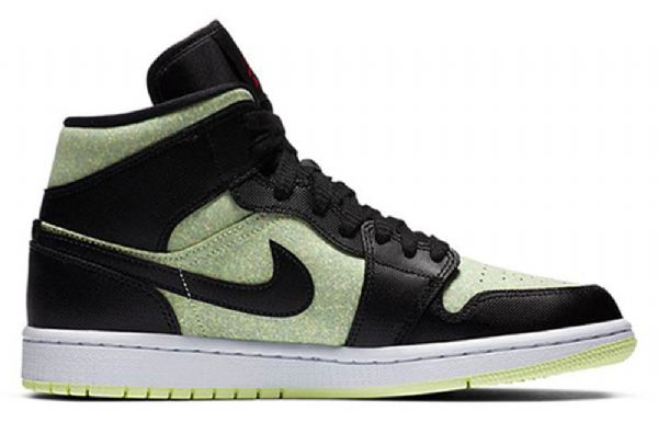 Nike Air Jordan 1 Mid Tops Se Retro Basketball Shoes Dame Svarte