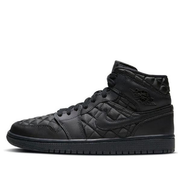 Nike Air Jordan 1 Mid Tops Se Retro Basketball Shoes Dame Svarte