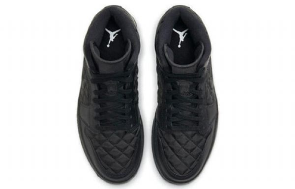 Nike Air Jordan 1 Mid Tops Se Retro Basketball Shoes Dame Svarte