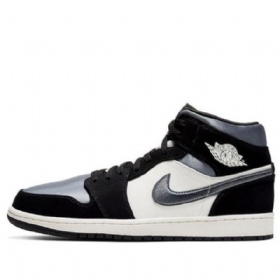 Nike Air Jordan 1 Mid Tops Se Retro Basketball Shoes Herre Grå