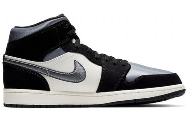 Nike Air Jordan 1 Mid Tops Se Retro Basketball Shoes Herre Grå