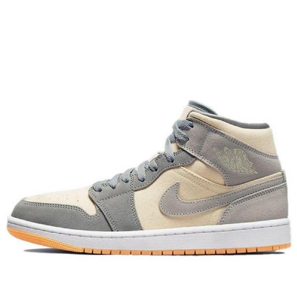 Nike Air Jordan 1 Mid Tops Se Retro Basketball Shoes Herre Grå