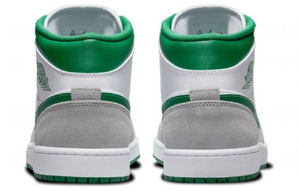 Nike Air Jordan 1 Mid Tops Se Retro Basketball Shoes Herre Grå Grønn