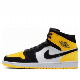 Nike Air Jordan 1 Mid Tops Se Retro Basketball Shoes Herre Gul