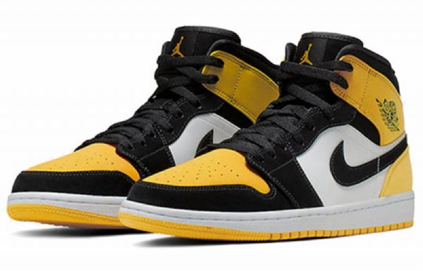 Nike Air Jordan 1 Mid Tops Se Retro Basketball Shoes Herre Gul