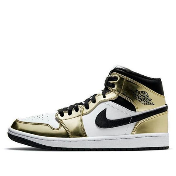 Nike Air Jordan 1 Mid Tops Se Retro Basketball Shoes Herre Gull