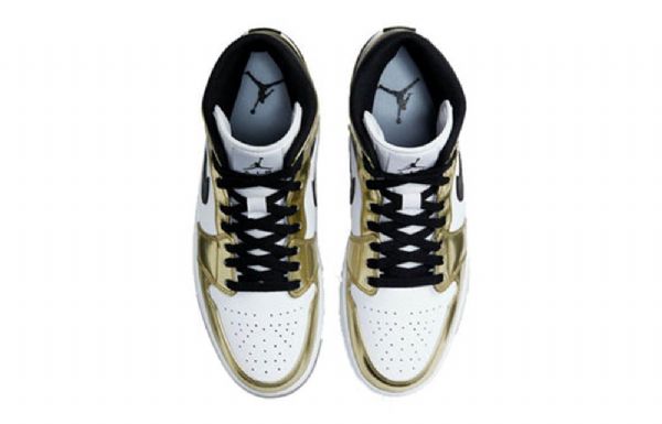 Nike Air Jordan 1 Mid Tops Se Retro Basketball Shoes Herre Gull