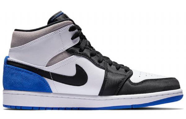 Nike Air Jordan 1 Mid Tops Se Retro Basketball Shoes Herre Kongeblå Svarte