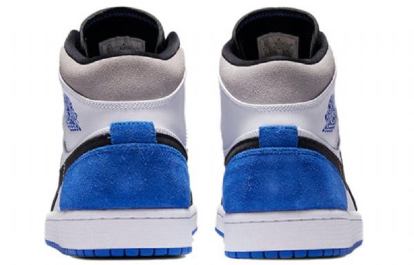 Nike Air Jordan 1 Mid Tops Se Retro Basketball Shoes Herre Kongeblå Svarte