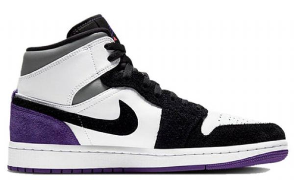 Nike Air Jordan 1 Mid Tops Se Retro Basketball Shoes Herre Lilla