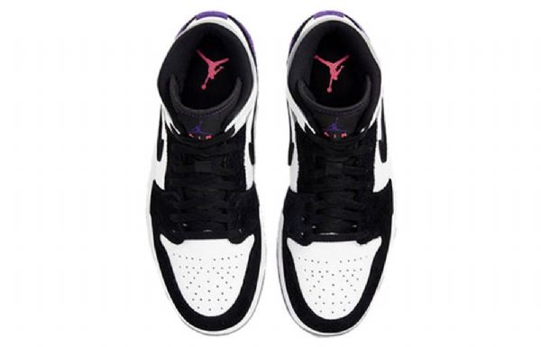 Nike Air Jordan 1 Mid Tops Se Retro Basketball Shoes Herre Lilla