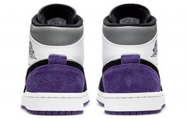 Nike Air Jordan 1 Mid Tops Se Retro Basketball Shoes Herre Lilla
