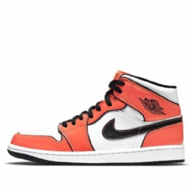 Nike Air Jordan 1 Mid Tops Se Retro Basketball Shoes Herre Oransje