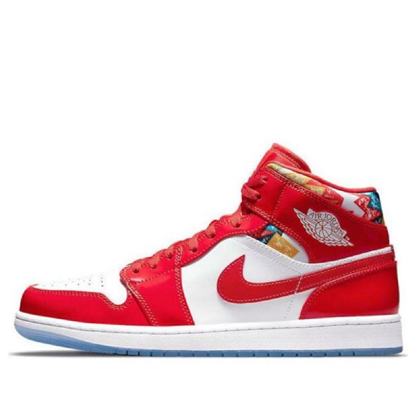Nike Air Jordan 1 Mid Tops Se Retro Basketball Shoes Herre Rød Hvite