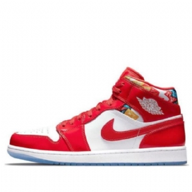 Nike Air Jordan 1 Mid Tops Se Retro Basketball Shoes Herre Rød Hvite