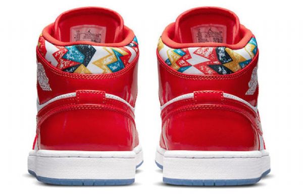 Nike Air Jordan 1 Mid Tops Se Retro Basketball Shoes Herre Rød Hvite