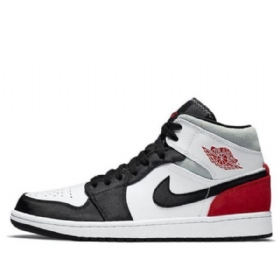 Nike Air Jordan 1 Mid Tops Se Retro Basketball Shoes Herre Rød Svarte