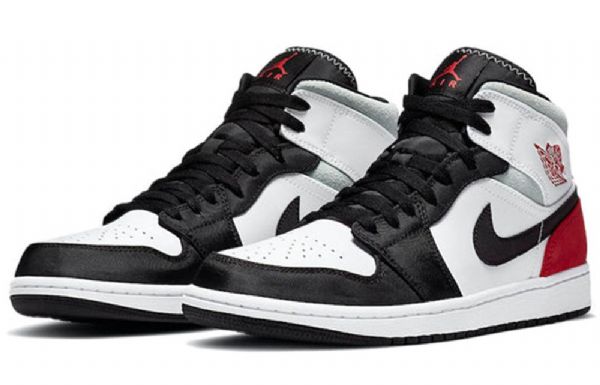 Nike Air Jordan 1 Mid Tops Se Retro Basketball Shoes Herre Rød Svarte