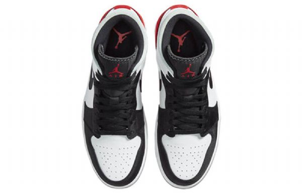Nike Air Jordan 1 Mid Tops Se Retro Basketball Shoes Herre Rød Svarte