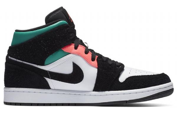 Nike Air Jordan 1 Mid Tops Se Retro Basketball Shoes Herre Svarte