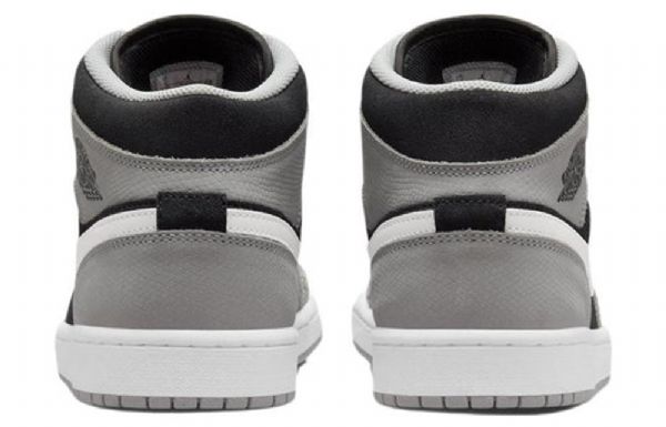 Nike Air Jordan 1 Mid Tops Se Retro Basketball Shoes Herre Svarte Grå