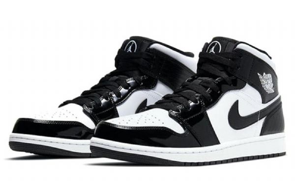Nike Air Jordan 1 Mid Tops Se Retro Basketball Shoes Herre Svarte Hvite