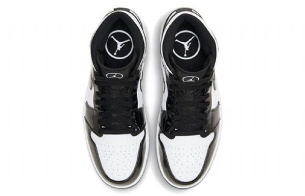 Nike Air Jordan 1 Mid Tops Se Retro Basketball Shoes Herre Svarte Hvite