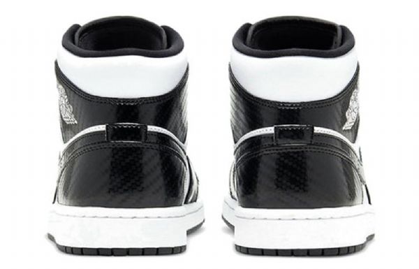 Nike Air Jordan 1 Mid Tops Se Retro Basketball Shoes Herre Svarte Hvite