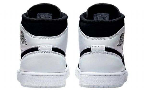 Nike Air Jordan 1 Mid Tops Se Retro Basketball Shoes Herre Svarte Hvite
