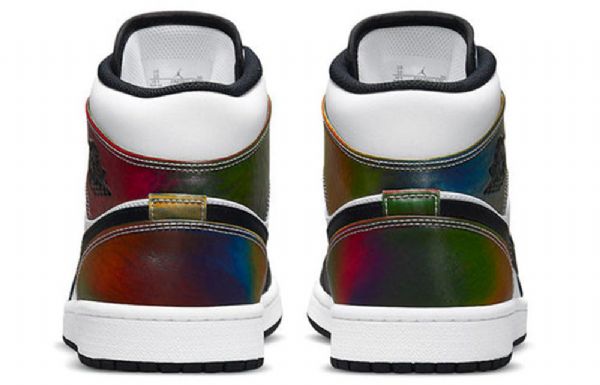 Nike Air Jordan 1 Mid Tops Se Retro Basketball Shoes Herre Svarte Hvite