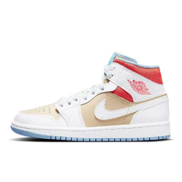 Nike Air Jordan 1 Mid Tops Se Sesame Sko Dame Multicolor