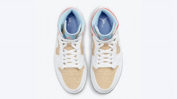 Nike Air Jordan 1 Mid Tops Se Sesame Sko Dame Multicolor