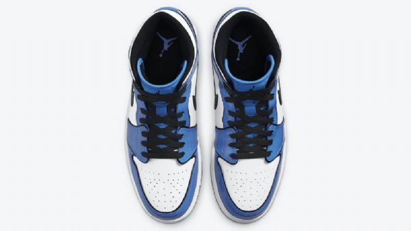 Nike Air Jordan 1 Mid Tops Se Signal Sko Dame Blå