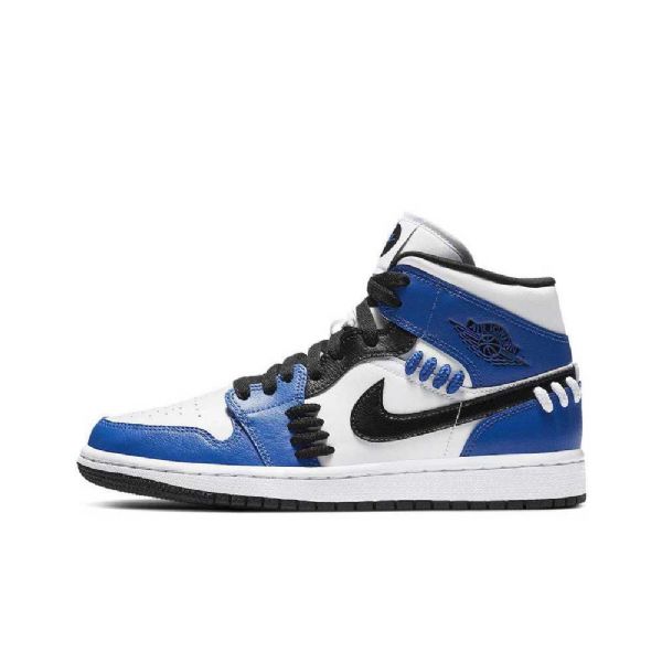 Nike Air Jordan 1 Mid Tops Se Sisterhood Sko Herre Blå