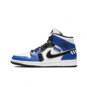 Nike Air Jordan 1 Mid Tops Se Sisterhood Sko Herre Blå