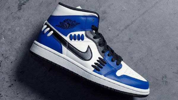 Nike Air Jordan 1 Mid Tops Se Sisterhood Sko Herre Blå