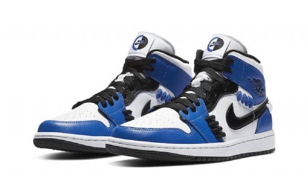 Nike Air Jordan 1 Mid Tops Se Sisterhood Sko Herre Blå