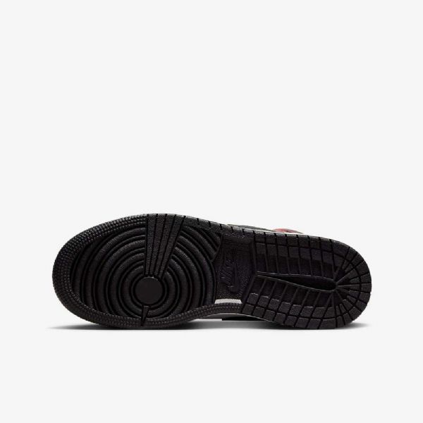 Nike Air Jordan 1 Mid Tops Se Sko Barn Svarte Hvite