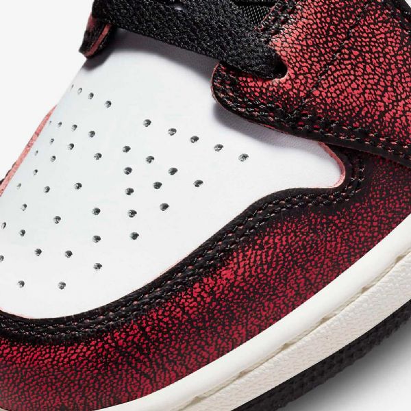 Nike Air Jordan 1 Mid Tops Se Sko Barn Svarte Hvite