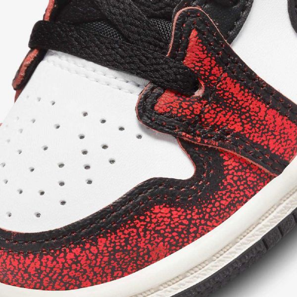 Nike Air Jordan 1 Mid Tops Se Sko Barn Svarte Hvite