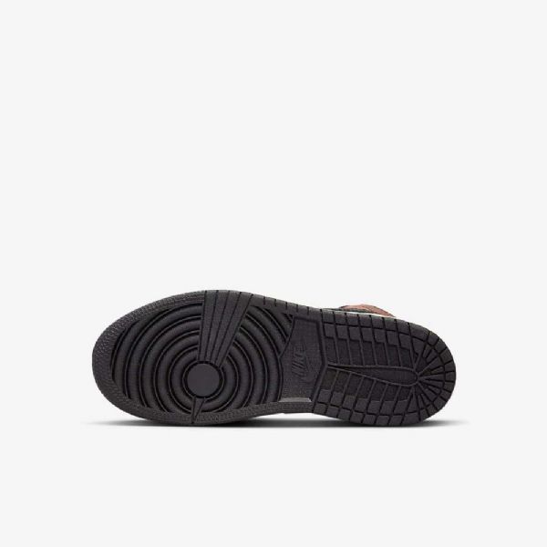 Nike Air Jordan 1 Mid Tops Se Sko Barn Svarte Hvite