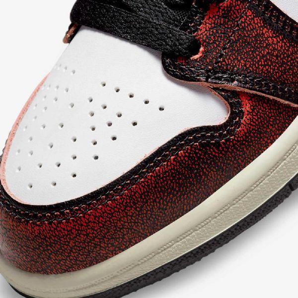 Nike Air Jordan 1 Mid Tops Se Sko Barn Svarte Hvite